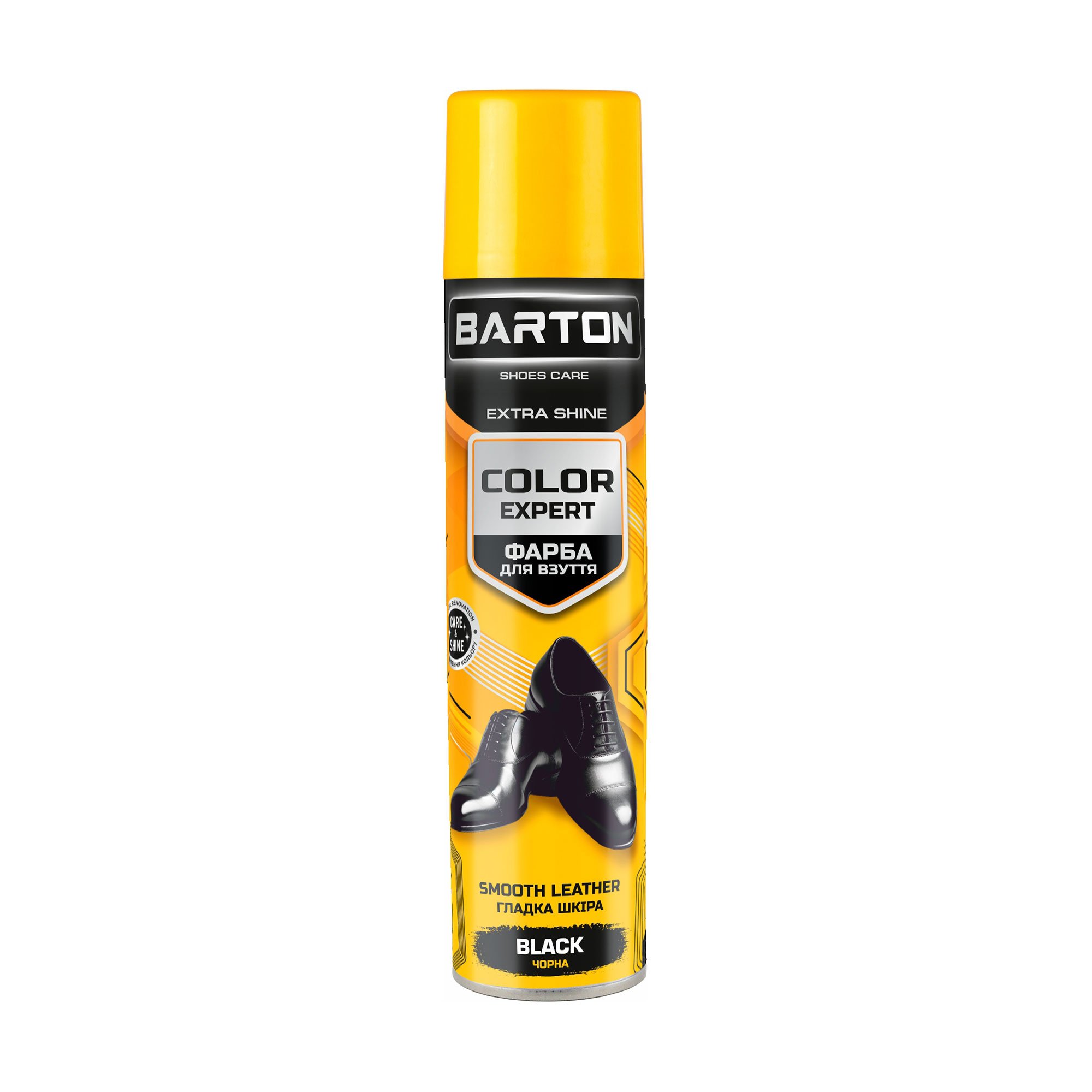 Фарба для взуття Barton Color Expert з гладкої шкіри, чорна, 300 мл